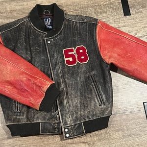 Vintage Gap Leather Varsity Jacket